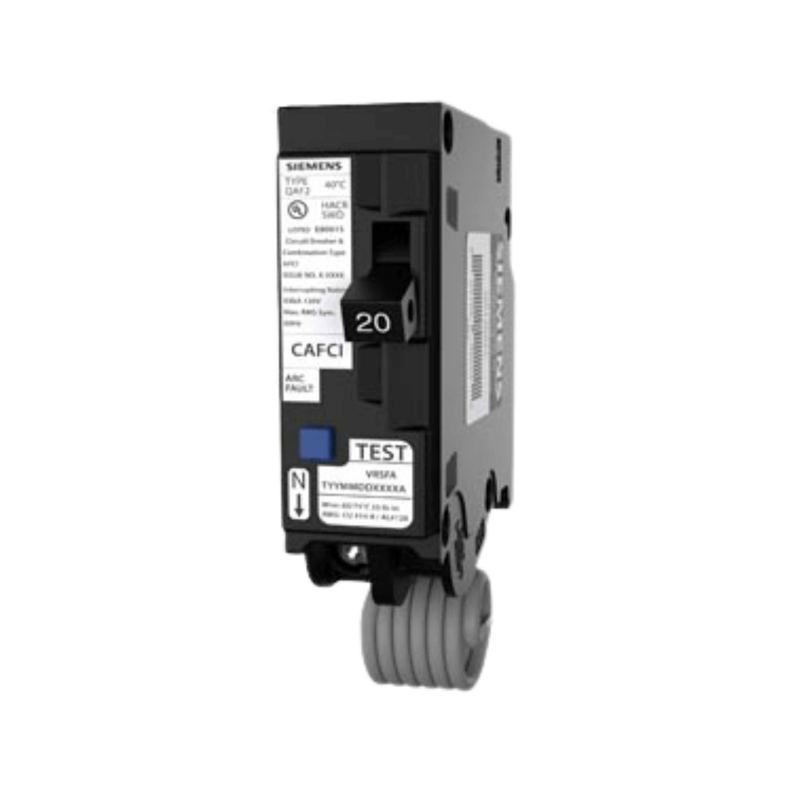 Siemens QA120AFC 20A AFCI Breaker With Pigtail Wire – New